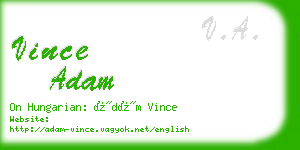 vince adam business card